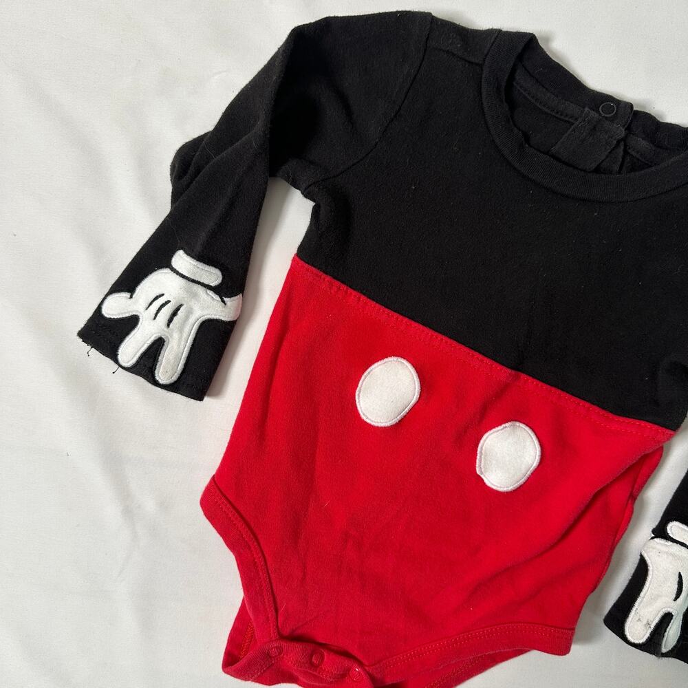 Disney Baby Mickey Mouse Long Sleeve Onesie Halloween Costume Sz 18-24 mo